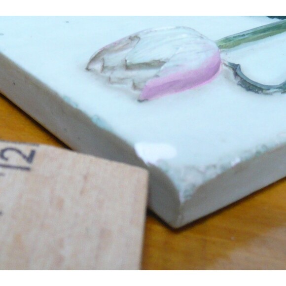 Lot 2 Tile Plaque from Ibis & Orchid Design Co - Tulip Flowers 2" x 6" - 3D Wall - Picture 6 of 7